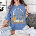 Book Lover Moonlight Reading Scene Night Women's Comfort Colors T-Shirt Chalky Mint