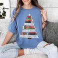 Book Merry Little Christmas Tree Holiday Women's Comfort Colors T-Shirt Chalky Mint