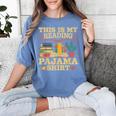 Book And Pajama This Is My Reading Pajama Bedtime Reading Women's Comfort Colors T-Shirt Chalky Mint