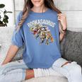 Book Reading Dinosaur T-Rex Dino Bookworm Women's Comfort Colors T-Shirt Chalky Mint