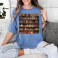 Book Book Shelves Library Women's Comfort Colors T-Shirt Chalky Mint