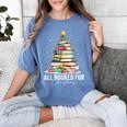All Booked For Christmas Coquette Books Teacher Xmas Tree Women's Comfort Colors T-Shirt Chalky Mint All Booked For Christmas Coquette Books Teacher Xmas Tree Women's Comfort Colors T-Shirt Chalky Mint