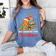 All Booked For Christmas Gingerbread Christmas Tree Book Kid Women's Comfort Colors T-Shirt Chalky Mint