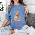All Booked For Christmas Tree Book Bookish Christmas Women's Comfort Colors T-Shirt Chalky Mint