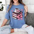 All Booked For Valentine's Teacher Coquette Bow Coffee Book Women's Comfort Colors T-Shirt Chalky Mint All Booked For Valentine's Teacher Coquette Bow Coffee Book Women's Comfort Colors T-Shirt Chalky Mint