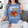 Bookmarks Are For Quitters Book Lover Saying Women's Comfort Colors T-Shirt Chalky Mint