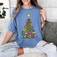 Bookmas Christmas Book Tree Book Lover English Teacher Women's Comfort Colors T-Shirt Chalky Mint