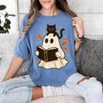 Books Ghost Reading Book Halloween Library Cat Fall Women's Comfort Colors T-Shirt Chalky Mint Books Ghost Reading Book Halloween Library Cat Fall Women's Comfort Colors T-Shirt Chalky Mint