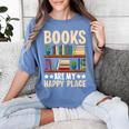 Books Are My Happy Place Women's Comfort Colors T-Shirt Chalky Mint