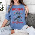 Books Are My LoveLanguage Cupid Valentines Women's Comfort Colors T-Shirt Chalky Mint