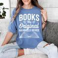 Books The Original Handheld Device Book Reading Women's Comfort Colors T-Shirt Chalky Mint