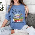 Books Original Handheld Device Reader Literacy Book Lover Women's Comfort Colors T-Shirt Chalky Mint