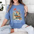 I Like Books More Than People Reading Reader Bookworm Saying Women's Comfort Colors T-Shirt Chalky Mint