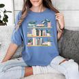 Bookshelves With Books & Plants Premium Women's Comfort Colors T-Shirt Chalky Mint