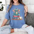 Bookworm Book Dragon Read Books Be Kind Stay Weird Women's Comfort Colors T-Shirt Chalky Mint