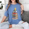 Bookworm Cockatiel Bird Reading Books Drinking Coffee Lover Women's Comfort Colors T-Shirt Chalky Mint