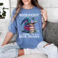 Bookworm Please I'm A Book Dragon Blue Dragon Women's Comfort Colors T-Shirt Chalky Mint