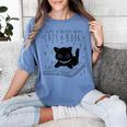 Cat Book For Women Life Is Better With Cats And Books Women's Comfort Colors T-Shirt Chalky Mint