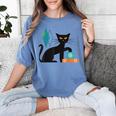 Cat Midcentury With Book And Coffee Atomic Age Mid Century Women's Comfort Colors T-Shirt Chalky Mint Cat Midcentury With Book And Coffee Atomic Age Mid Century Women's Comfort Colors T-Shirt Chalky Mint