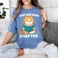 Cat Reading Books Bookworm Read One More Chapter Women's Comfort Colors T-Shirt Chalky Mint Cat Reading Books Bookworm Read One More Chapter Women's Comfort Colors T-Shirt Chalky Mint