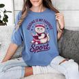 Cat Reading Is My Favorite Sport Retro Book Lover Women's Comfort Colors T-Shirt Chalky Mint