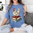 Chicken Books Back To School First Day Of School Boys Girls Women's Comfort Colors T-Shirt Chalky Mint