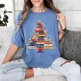 Christmas Tree Book Bookworm Women's Comfort Colors T-Shirt Chalky Mint Christmas Tree Book Bookworm Women's Comfort Colors T-Shirt Chalky Mint