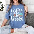 Coffee And Books Women's Comfort Colors T-Shirt Chalky Mint