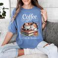 Coffee Cats And Books Cozy Calico Reader Love Cute Cat Women's Comfort Colors T-Shirt Chalky Mint Coffee Cats And Books Cozy Calico Reader Love Cute Cat Women's Comfort Colors T-Shirt Chalky Mint