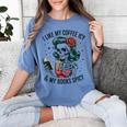 I Like My Coffee ICY & My Books Spicy For Book Lovers Women's Comfort Colors T-Shirt Chalky Mint I Like My Coffee ICY & My Books Spicy For Book Lovers Women's Comfort Colors T-Shirt Chalky Mint