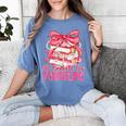 Coquette Bow All Booked For Valentines Teacher Book Women's Comfort Colors T-Shirt Chalky Mint