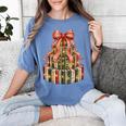 Coquette Christmas Book Tree Xmas Lights Librarian Teacher Women's Comfort Colors T-Shirt Chalky Mint Coquette Christmas Book Tree Xmas Lights Librarian Teacher Women's Comfort Colors T-Shirt Chalky Mint