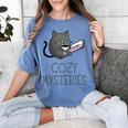 Cozy Mysteries Coffee And Novel For Book Lovers Women's Comfort Colors T-Shirt Chalky Mint Cozy Mysteries Coffee And Novel For Book Lovers Women's Comfort Colors T-Shirt Chalky Mint