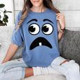 Creepy Face Carrot Halloween Book Character Costume Women's Comfort Colors T-Shirt Chalky Mint