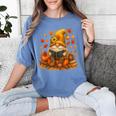 Cute Autumn Gnome Reading Pumpkin Book Lover Women's Comfort Colors T-Shirt Chalky Mint