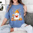 Cute Beanie Ghost Bookworm Cozy Book Reading Halloween Women's Comfort Colors T-Shirt Chalky Mint Cute Beanie Ghost Bookworm Cozy Book Reading Halloween Women's Comfort Colors T-Shirt Chalky Mint