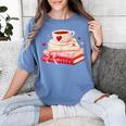 Cute Books And Coffee Crochet Valentines Day Tee For Couples Women's Comfort Colors T-Shirt Chalky Mint