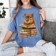 Cute Capybara Reading Books Animal Capybara Bookworms Women's Comfort Colors T-Shirt Chalky Mint