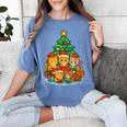 Cute Cats Reading Books Christmas Tree Women's Comfort Colors T-Shirt Chalky Mint
