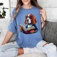 Cute Dog Basset Hound Reading Book Women's Comfort Colors T-Shirt Chalky Mint