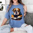 Cute Dog English Bulldog Reading Book Women's Comfort Colors T-Shirt Chalky Mint