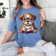 Cute Dog Puppy English Bulldog Reading Book Women's Comfort Colors T-Shirt Chalky Mint Cute Dog Puppy English Bulldog Reading Book Women's Comfort Colors T-Shirt Chalky Mint