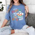 Cute Ghost Book Halloween Spooky Boo School Art Teacher Women's Comfort Colors T-Shirt Chalky Mint Cute Ghost Book Halloween Spooky Boo School Art Teacher Women's Comfort Colors T-Shirt Chalky Mint