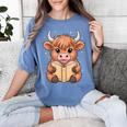 Cute Highland Cow Reading Book Women's Comfort Colors T-Shirt Chalky Mint Cute Highland Cow Reading Book Women's Comfort Colors T-Shirt Chalky Mint