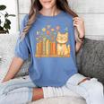 Cute Kawaii Cat Books Flowers Women's Comfort Colors T-Shirt Chalky Mint