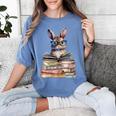 Cute Reading Bunny With Glasses Books Bookworm Reader Book Premium Tri-Blend Women's Comfort Colors T-Shirt Chalky Mint