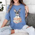 Cute Reading Bunny With Glasses Books Reader Book Bookworm Women's Comfort Colors T-Shirt Chalky Mint Cute Reading Bunny With Glasses Books Reader Book Bookworm Women's Comfort Colors T-Shirt Chalky Mint