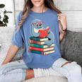 Cute Reading Seal On Books Book Lover Women's Comfort Colors T-Shirt Chalky Mint