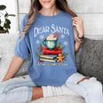 Dear Santa More Book Please Christmas Book Librarian Women's Comfort Colors T-Shirt Chalky Mint