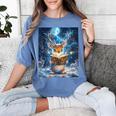 Deer Reads Book Women Girls Reindeer Women's Comfort Colors T-Shirt Chalky Mint Deer Reads Book Women Girls Reindeer Women's Comfort Colors T-Shirt Chalky Mint